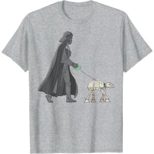imageStar Wars Darth Vader ATAT Walker Disney TShirtHeather Grey