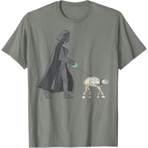 imageStar Wars Darth Vader ATAT Walker Disney TShirtOlive Heather