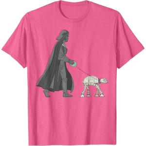 imageStar Wars Darth Vader ATAT Walker Disney TShirtPink Heather