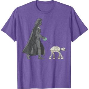 imageStar Wars Darth Vader ATAT Walker Disney TShirtPurple Heather