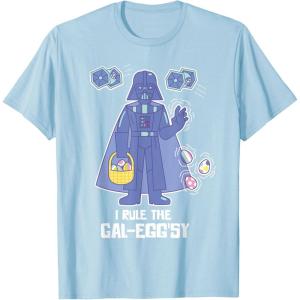 imageStar Wars Darth Vader I Rule the GalEggsy Funny Easter TShirtBaby Blue