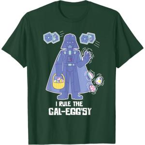 imageStar Wars Darth Vader I Rule the GalEggsy Funny Easter TShirtDark Green