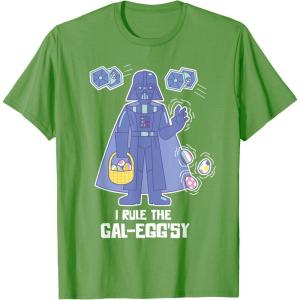 imageStar Wars Darth Vader I Rule the GalEggsy Funny Easter TShirtGrass Green