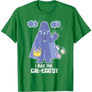 imageStar Wars Darth Vader I Rule the GalEggsy Funny Easter TShirtKelly Green
