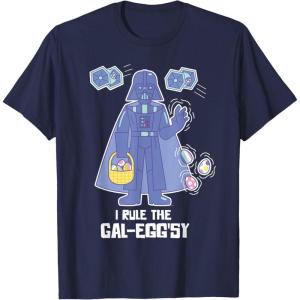 imageStar Wars Darth Vader I Rule the GalEggsy Funny Easter TShirtNavy Blue