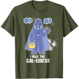 imageStar Wars Darth Vader I Rule the GalEggsy Funny Easter TShirtOlive Green