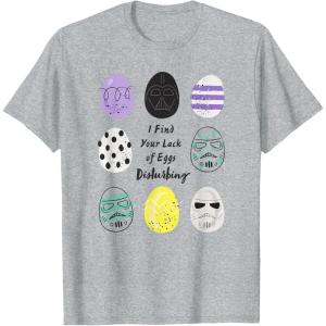 imageStar Wars Easter Darth Vader ampamp Stormtroopers Disturbing Eggs TShirtHeather Grey