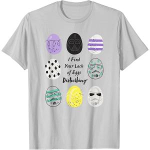 imageStar Wars Easter Darth Vader ampamp Stormtroopers Disturbing Eggs TShirtSilver Grey