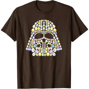 imageStar Wars Easter Egg Fill Darth Vader Mask and Helmet TShirtBrown