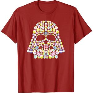 imageStar Wars Easter Egg Fill Darth Vader Mask and Helmet TShirtCranberry Red
