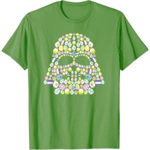 imageStar Wars Easter Egg Fill Darth Vader Mask and Helmet TShirtGrass Green