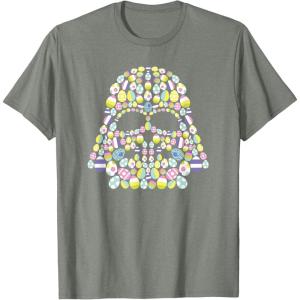 imageStar Wars Easter Egg Fill Darth Vader Mask and Helmet TShirtOlive Heather