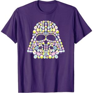 imageStar Wars Easter Egg Fill Darth Vader Mask and Helmet TShirtPurple