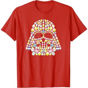 imageStar Wars Easter Egg Fill Darth Vader Mask and Helmet TShirtRed