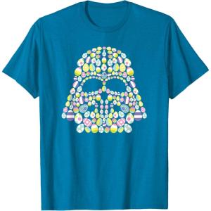 imageStar Wars Easter Egg Fill Darth Vader Mask and Helmet TShirtSapphire Blue