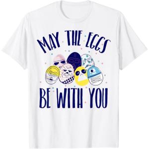 imageStar Wars Easter May The Eggs Be With You Text TShirtWhite