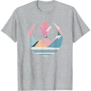 imageStar Wars Easter Rebel Alliance Pastel Geometric Fill V1 TShirtHeather Grey