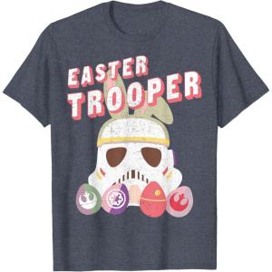imageStar Wars Easter Storm Trooper With Logo Eggs TShirtHeather Blue