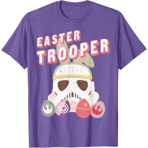 imageStar Wars Easter Storm Trooper With Logo Eggs TShirtPurple Heather