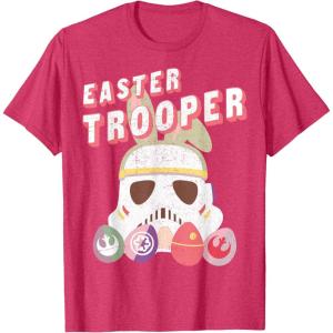 imageStar Wars Easter Storm Trooper With Logo Eggs TShirtRed Heather