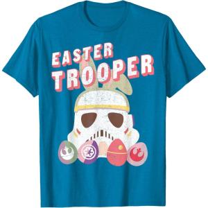 imageStar Wars Easter Storm Trooper With Logo Eggs TShirtSapphire Blue