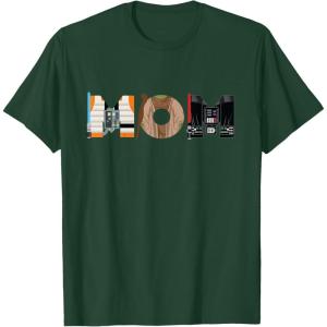 imageStar Wars Luke Yoda Darth Vader Mom Mothers Day Birthday TShirtDark Green