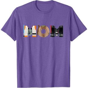 imageStar Wars Luke Yoda Darth Vader Mom Mothers Day Birthday TShirtPurple Heather