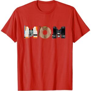 imageStar Wars Luke Yoda Darth Vader Mom Mothers Day Birthday TShirtRed