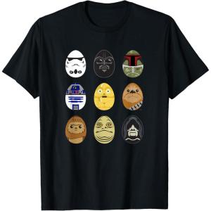 imageStar Wars Original Trilogy Classic Characters Easter Eggs TShirtBlack