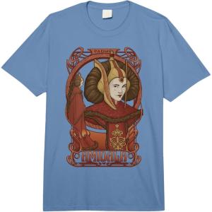imageStar Wars Padme Amidala Queen Portrait Comfort Colors Adult Heavyweight TshirtDeep Blue