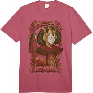 imageStar Wars Padme Amidala Queen Portrait Comfort Colors Adult Heavyweight TshirtRaspberry Red