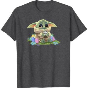 imageStar Wars The Mandalorian Easter Grogu Egg Hunt Winner TShirtDark Heather Grey