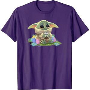 imageStar Wars The Mandalorian Easter Grogu Egg Hunt Winner TShirtPurple