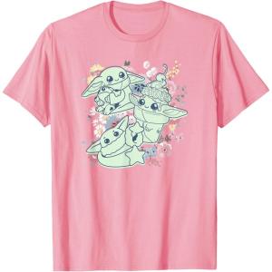 imageStar Wars The Mandalorian Easter Grogu Spring Chibi Cute TShirtPink