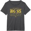 imageStar Wars Best Big Sis in the Galaxy Family Trip Birthday TShirtDark Heather Grey