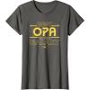 imageStar Wars Best Opa in the Galaxy Birthday Fathers Day TShirtAsphalt Grey