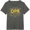imageStar Wars Best Opa in the Galaxy Birthday Fathers Day TShirtAsphalt Grey