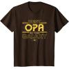 imageStar Wars Best Opa in the Galaxy Birthday Fathers Day TShirtBrown