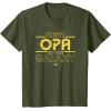 imageStar Wars Best Opa in the Galaxy Birthday Fathers Day TShirtOlive Green