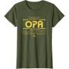 imageStar Wars Best Opa in the Galaxy Birthday Fathers Day TShirtOlive Green