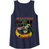 imageStar Wars Boba Fett Tatooine Flame Retro Poster Tank TopNavy Blue