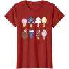 imageStar Wars Characters as Nostalgic Ice Cream TShirtCranberry Red