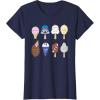 imageStar Wars Characters as Nostalgic Ice Cream TShirtNavy Blue