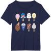 imageStar Wars Characters as Nostalgic Ice Cream TShirtNavy Blue