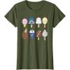 imageStar Wars Characters as Nostalgic Ice Cream TShirtOlive Green