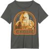 imageStar Wars Chewbacca Retro Chewie Vintage Graphic TShirt TShirtAsphalt Grey