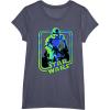 imageStar Wars Classic Stormtrooper Retro Neon Glow Poster TShirtHeather Blue