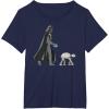 imageStar Wars Darth Vader the Dog Walker Meme TShirtNavy Blue