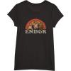 imageStar Wars Return of the Jedi Cute Ewoks Endor Retro TShirt TShirtBlack