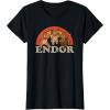 imageStar Wars Return of the Jedi Cute Ewoks Endor Retro TShirt TShirtBlack